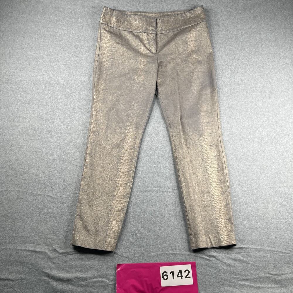 Alfani Casual Snake Style Gold Gray Print Pants Womens Size 12 Stretch casual